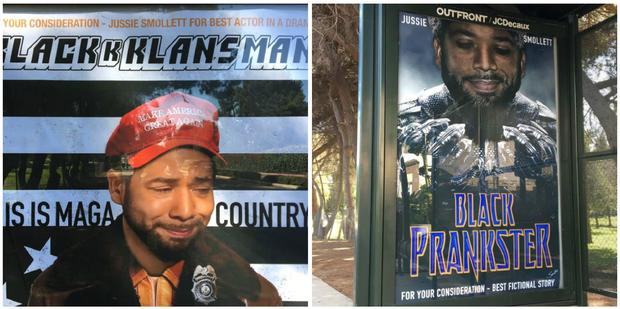 LA Street Artist Takes Aim At Jussie Smollett With Spoof Movie Posters 