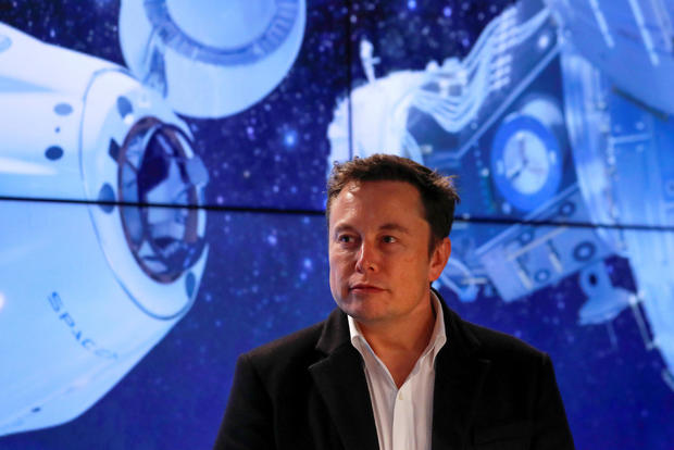 Musk observes press conference following SpaceX Falcon 9 launch in Cape Canaveral 