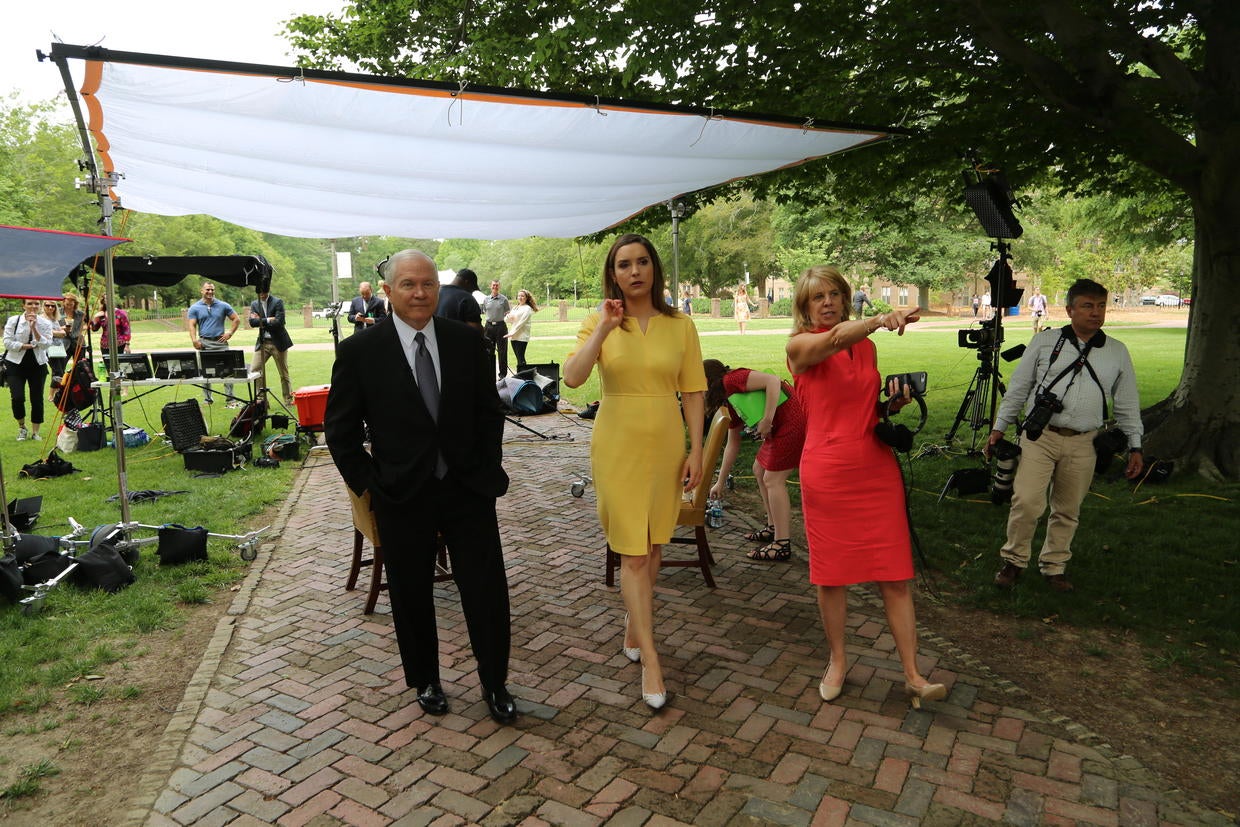 Margaret Brennan on FACE THE NATION Behind the scenes of "Face the
