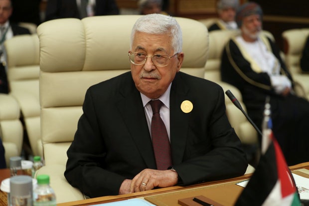 Palestinian President Mahmoud Abbas attends the Arab summit in Mecca