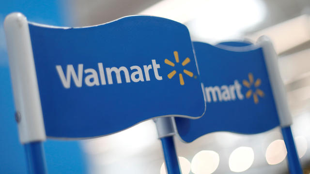 FILE PHOTO: Walmart signs are displayed inside a Walmart store in Mexico City 