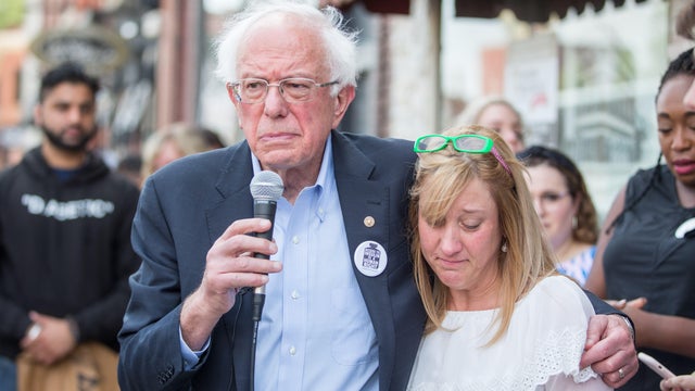 Democratic presidential candidate, U.S. Sen. Bernie Sanders (D-VT) Joins Group Of People With Diabetes On Trip To Canada For Affordable Insulin