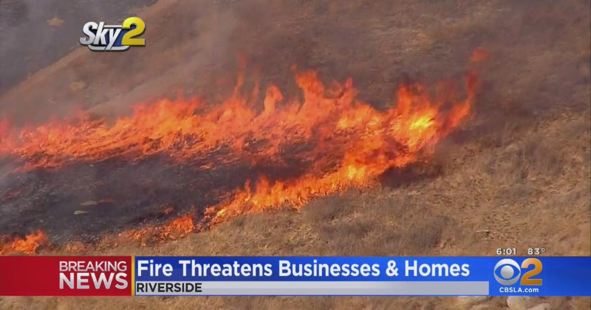 Stubborn Brush Fire In Riverside Grows To 250 Acres - CBS Los Angeles