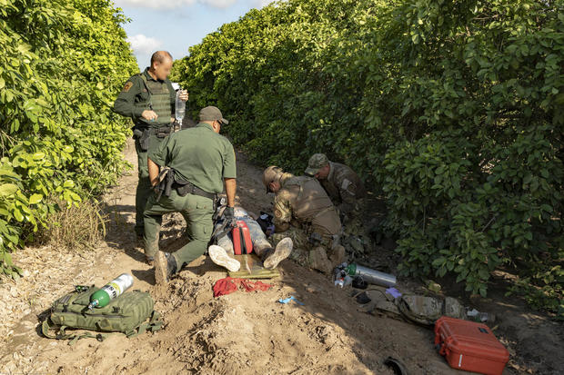 U.S. Border Patrol BORSTAR Agent Renders Medical Aid 