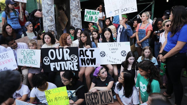 Youth Climate Activists Protest Outside United Nations