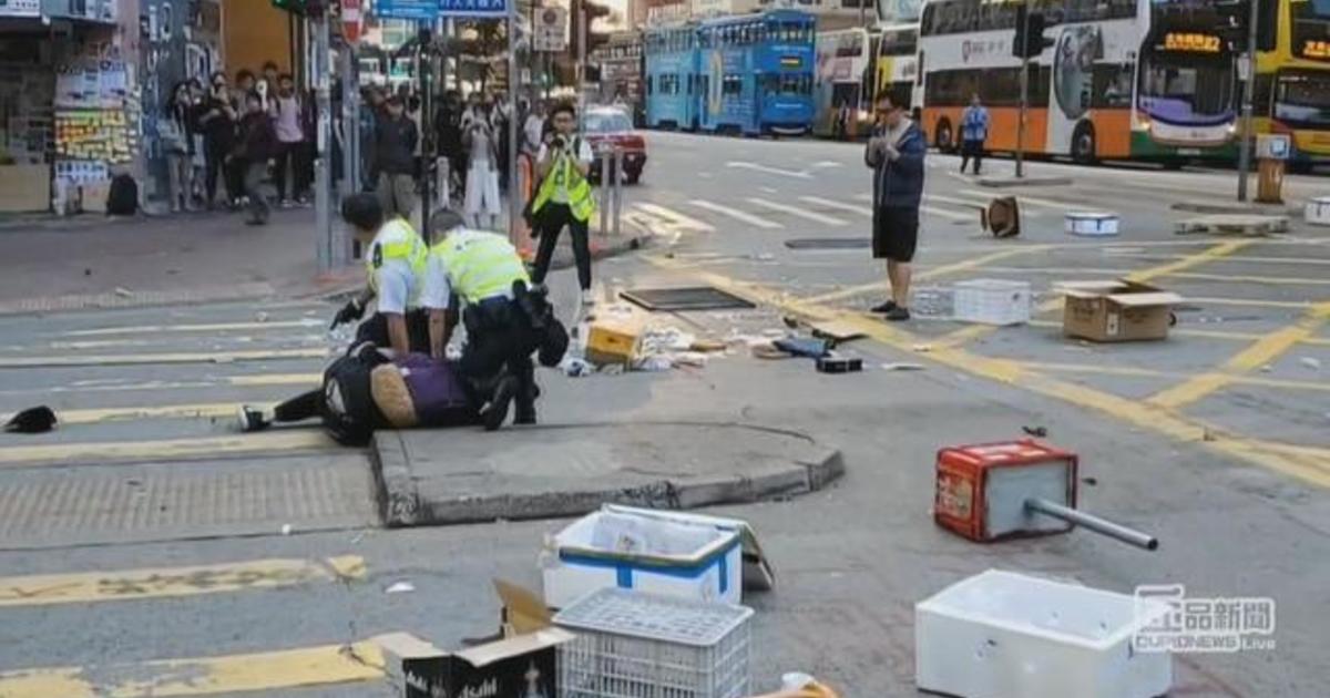 Hong Kong anti-government protester shot, another set on fire