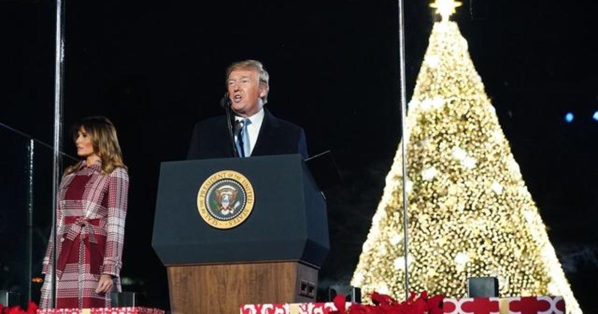 Is Trump Really In Dc Christmas 2022 Christmas Tree Lighting 2019: President Trump And First Lady Melania Trump  Light The National Christmas Tree Today - Cbs News