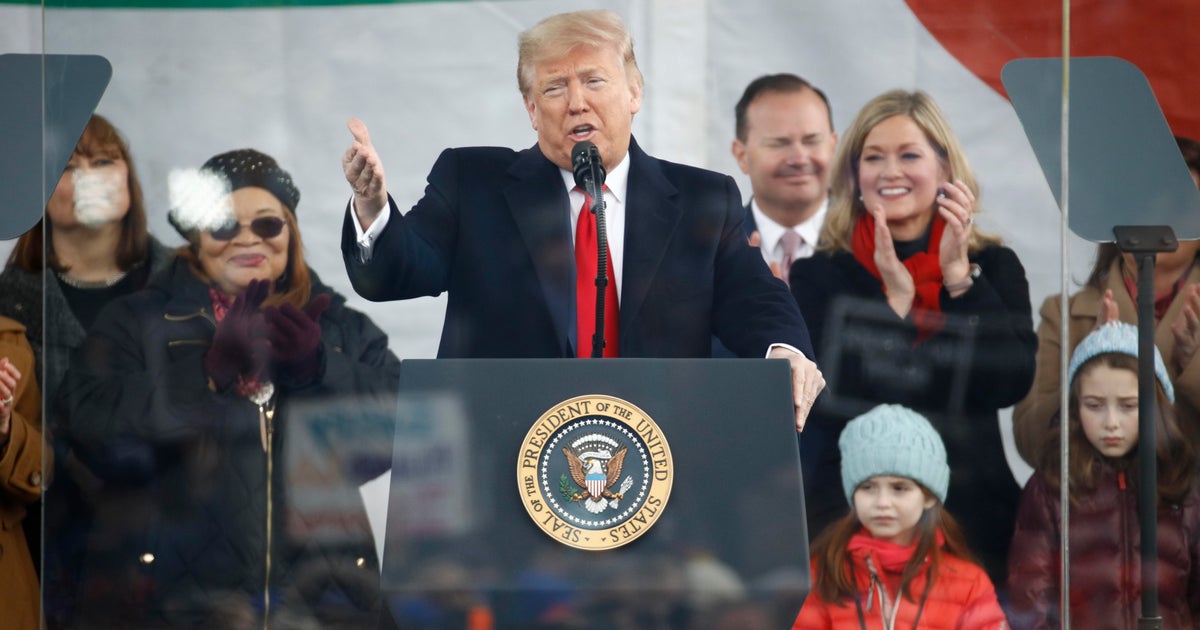 President Trump Speaks At March For Life Anti Abortion Rally Cbs News