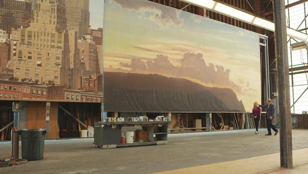 Backdrops, front and center These massive paintings by unheralded