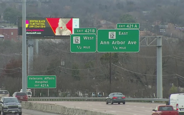 Digital billboard along highway 