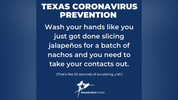 Round Rock coronavirus prevention flyer 