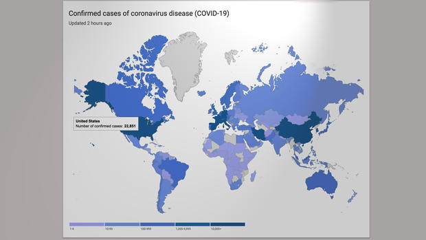 COVID-19 Pandemic Map From Google 