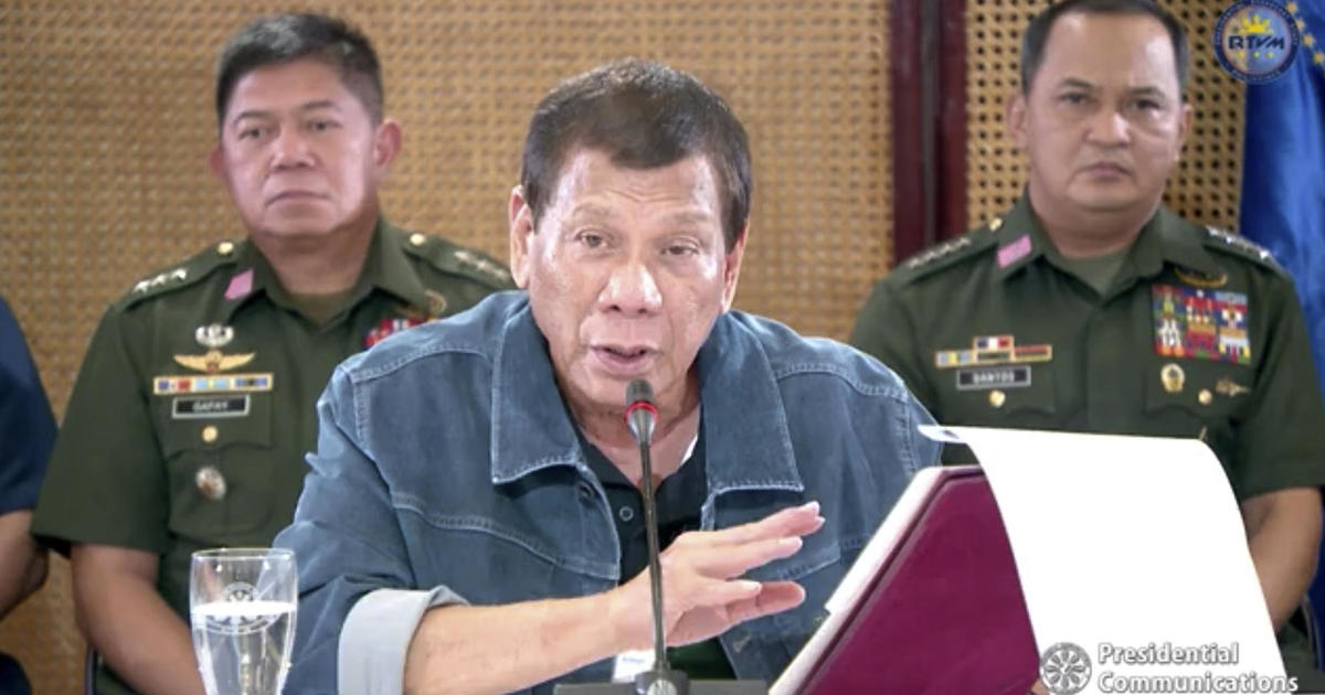 Philippine President Rodrigo Duterte Orders Police And Military To Kill Citizens Who Defy Coronavirus Lockdown Cbs News
