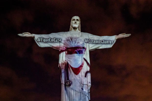 Act of Consecration of Brazil and Tribute to Medical Workers at the Christ the Redeemer Amidst the Coronavirus (COVID - 19) Pandemic 