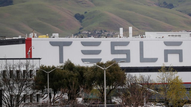 FILE PHOTO: The view of Tesla Inc's U.S. vehicle factory in Freemont, California 