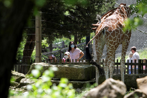 Visitors to the Topeka Zoo after COVID-19 restrictions were lifted in Shawnee County, Kansas 