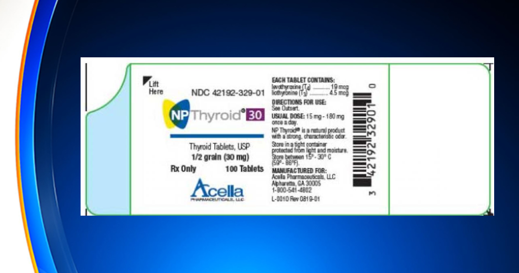 Thyroid Drug Recalled Due To Super Potency - CBS New York