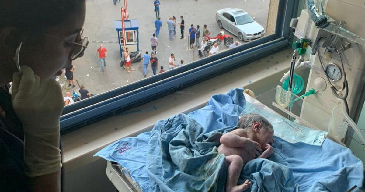Watch: Video captures mother in labor as Beirut explosion shatters hospital room