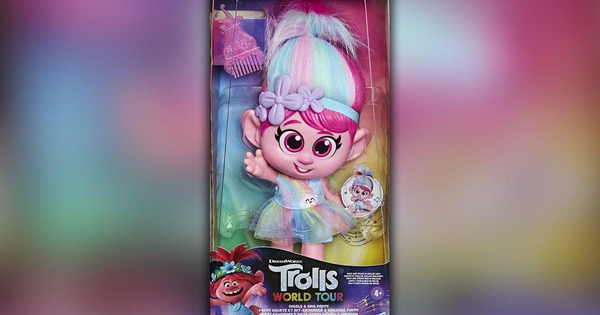 Hasbro removing Trolls doll from stores after complaints of an inappropriately placed button - CBS News thumbnail