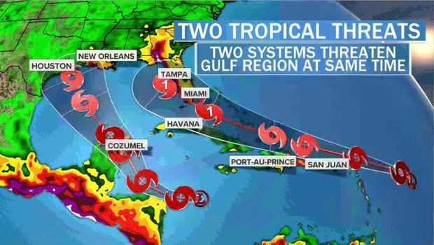 Two new tropical weather systems could threaten the U.S. - CBS News