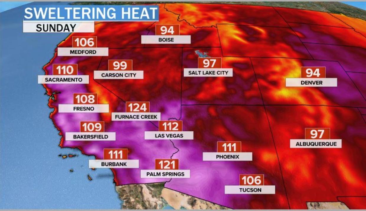 Another Record Breaking Heat Wave Is Building In The West Cbs News