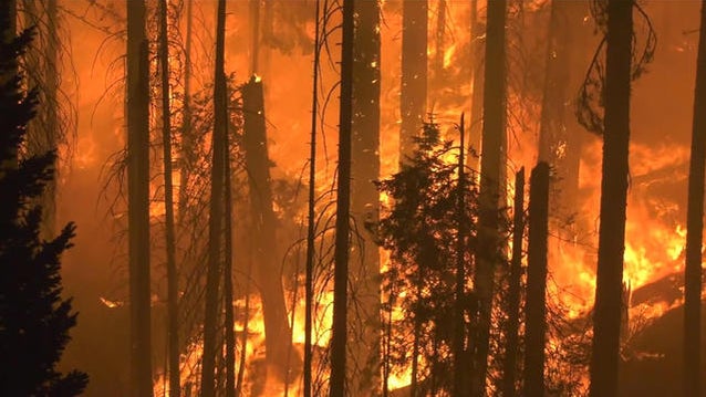Wildfire Photos And Videos Show Apocalyptic Red And Orange Skies Across Western U S Cbs News