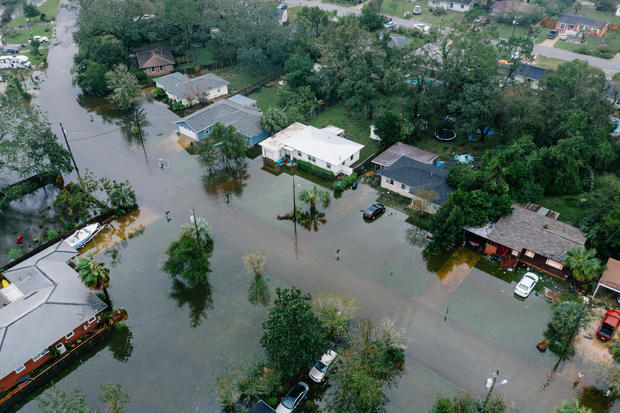 PENSACOLA, USA - SEPTEMBER 16:Downed trees and flooding in Wes 