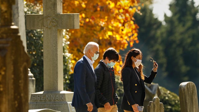 President-elect Joe Biden, daughter-in-law Hallie Biden, grandson Hunder Biden attend church Wilmington, DE. 