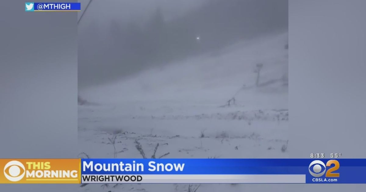 Cold Front Brings First Snow To Wrightwood Area CBS Los Angeles