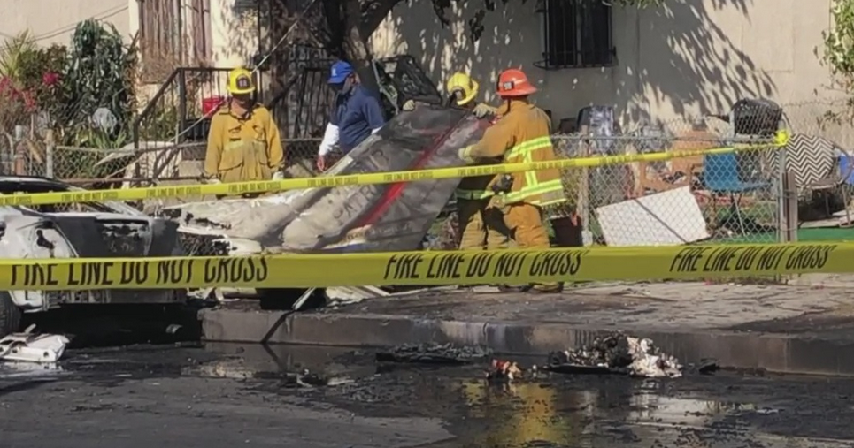 Pilot Killed After Small Plane Crashes In Pacoima Neighborhood ...