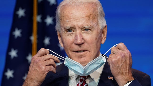 U.S. President-elect Joe Biden speaks about the U.S. economy after a briefing in Wilmington, Delaware 