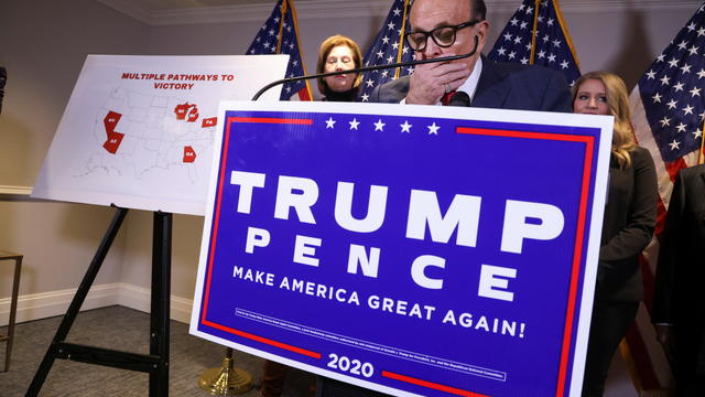 Trump campaign representatives hold news conference on 2020 U.S. presidential election results in Washington 