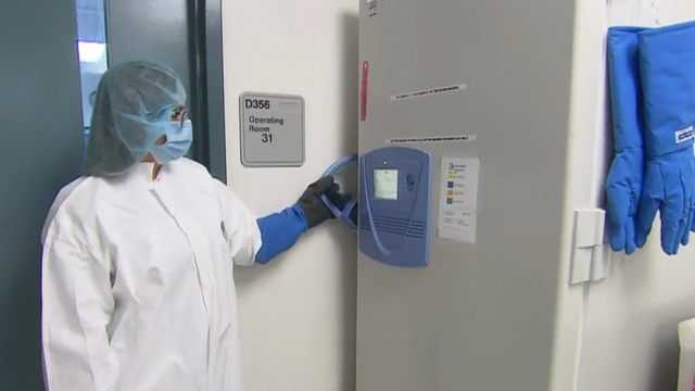 Coronavirus vaccine freezer