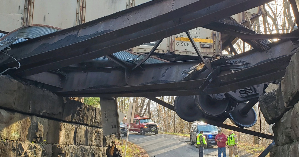 Bridge Collapse And Train Derailment Leads To Closures, Chaos In