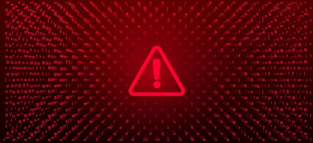 Abstract Red Background with Binary Code. Malware, or Hack Attack Concept