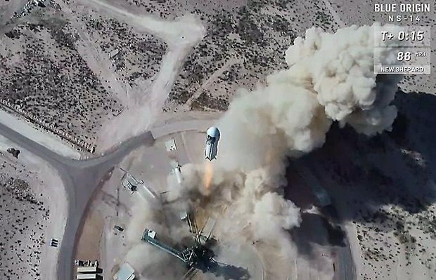 Blue Origin launches New Shepard test flight, looks ahead to sending passengers into space