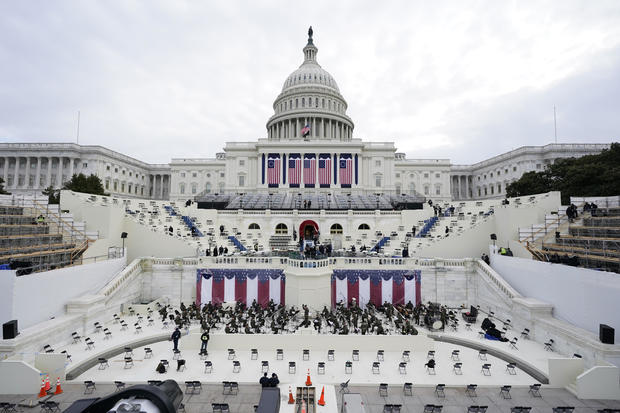 Presidential Inauguration Rehearsal Held At US Capitol Building 