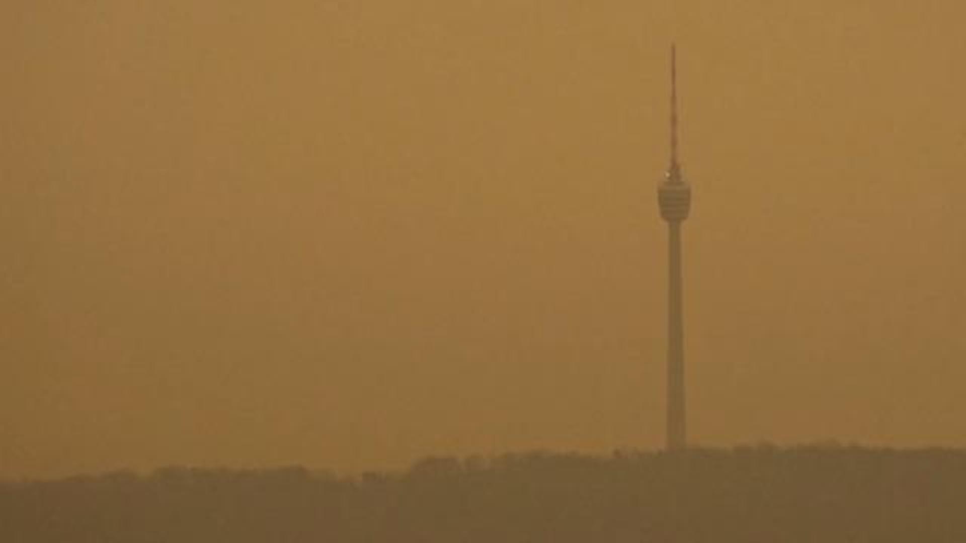 Yellow Dust From Sahara Desert Fills Sky Over Stuttgart Germany Cbs News