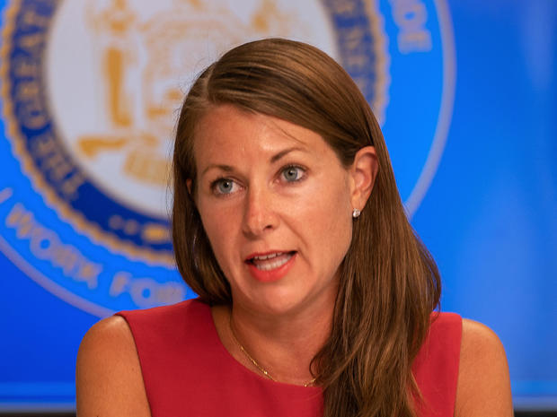 New York Secretary to the Governor Melissa DeRosa speaks during a COVID-19 briefing on July 6, 2020, in New York City. 