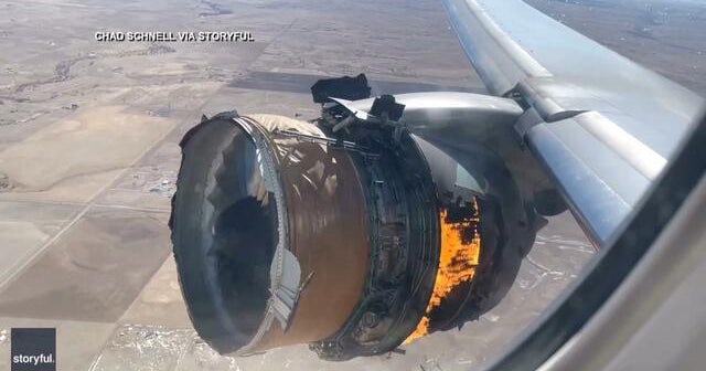 Engine explodes moments into United Airlines flight CBS News