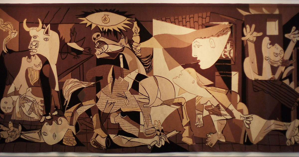 Picasso's anti-war "Guernica" tapestry removed from U.N. headquarters after decades on display - CBS News