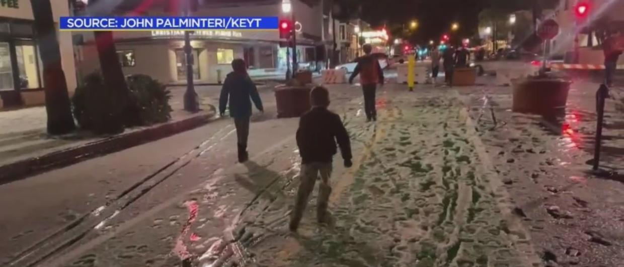 Storm Brings Rare Snow To Santa Barbara CBS Los Angeles