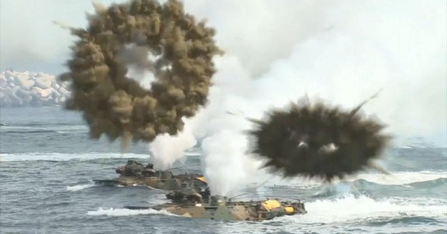 South Korea and U.S. continue military exercises amid growing tension with the North