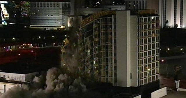 Clarion Hotel in Las Vegas demolished with implosion CBS News