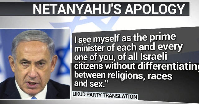 Netanyahu apologizes over election hyperbole