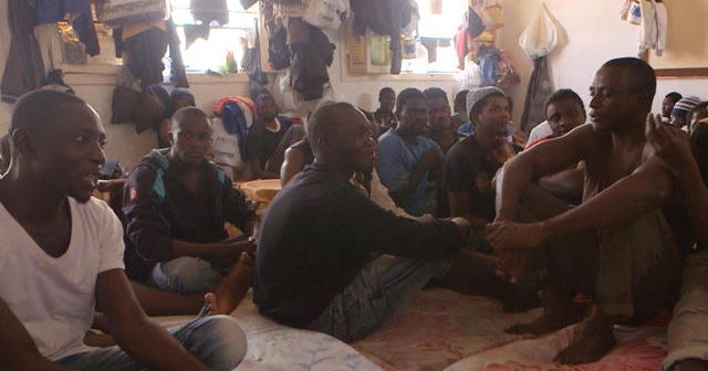 African migrants kept in squalid Libyan detention center
