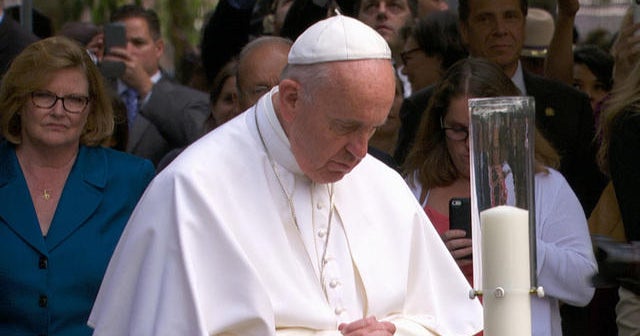 Pope Francis visits 9/11 memorial