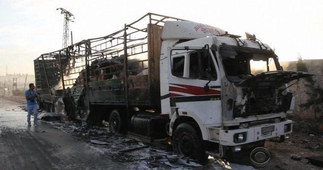 Russia blamed for strike that took out aid convoy in Syria