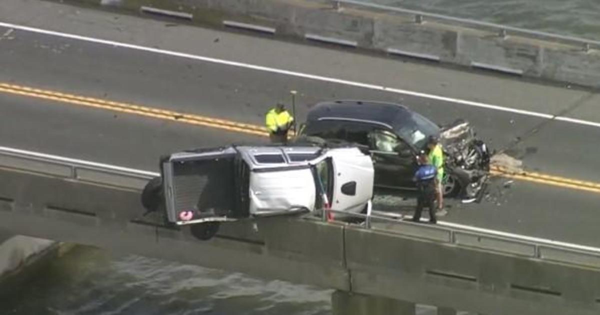 Infant ejected from vehicle during crash plucked from bay by Good Samaritan