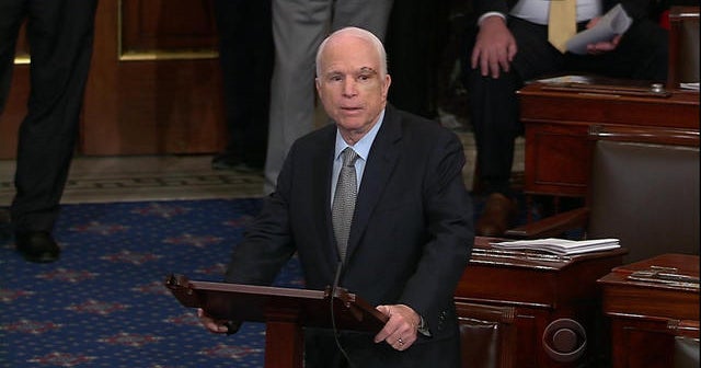 After health care vote, McCain urges senators to work together